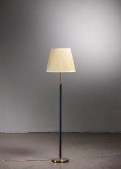 Einar Backstrom Einar B ckstr m brass and leather floor lamp - 3083444