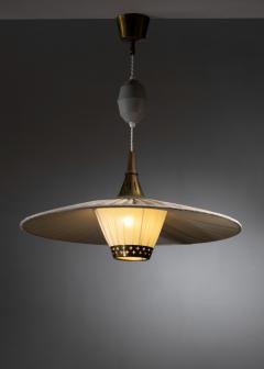 Einar Backstrom Einer B ckstr m brass and fabric pendant - 4203476