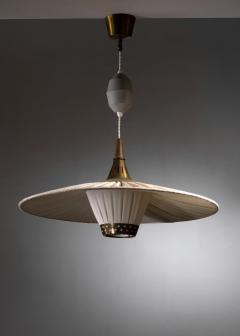 Einar Backstrom Einer B ckstr m brass and fabric pendant - 4203477