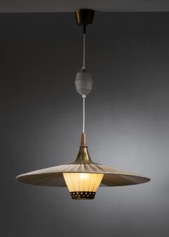 Einar Backstrom Einer B ckstr m brass and fabric pendant - 4203478