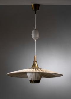 Einar Backstrom Einer B ckstr m brass and fabric pendant - 4203479