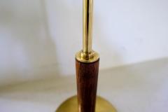 Einar Backstrom Midcentury Rare Brass and Walnut Table Lamp by Einar B ckstr m Sweden 1950s - 2694390