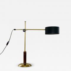 Einar Backstrom Midcentury Rare Brass and Walnut Table Lamp by Einar B ckstr m Sweden 1950s - 2699548