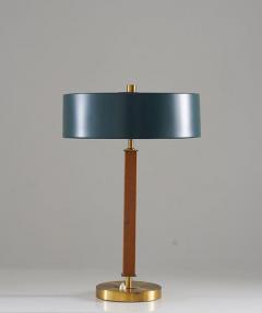 Einar Backstrom Swedish Mid Century Table Lamp in Metal and Wood by Einar B ckstr m - 3102223