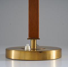 Einar Backstrom Swedish Mid Century Table Lamp in Metal and Wood by Einar B ckstr m - 3102224