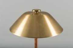 Einar Backstrom Swedish Midcentury Table Lamp in Brass and Leather by Einar B ckstr m - 900927