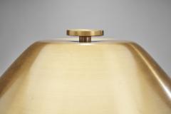 Einar Backstrom Swedish Modern Model 5014 Brass and Leather Table Lamp Sweden 1940s - 2918603