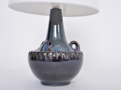 Einar Johansen Blue Danish Mid Century Stoneware lamp Model 1059 by Einar Johansen for Soholm - 3076955