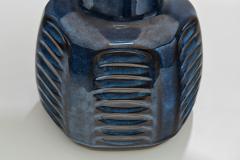 Einar Johansen Einar Johansen Blue Stoneware Table Lamp with for S holm Denmark ca 1960s - 4146306