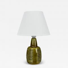 Einar Johansen Einar Johansen Danish Modern Green Stoneware Table Lamp Denmark 1970s - 4386373