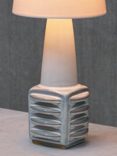 Einar Johansen Einar Johansen Misty Blue Glazed Ceramic Table Lamp S holm Denmark 1960s - 4495390