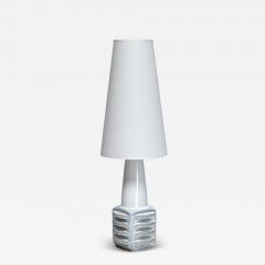 Einar Johansen Einar Johansen Misty Blue Glazed Ceramic Table Lamp S holm Denmark 1960s - 4495419