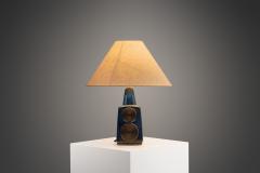 Einar Johansen Einar Johansen Rectangular Stoneware Table Lamp for S holm Denmark ca 1960s - 4146431
