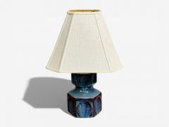 Einar Johansen Einar Johansen Table Lamp Blue Glazed Ceramic Denmark 1960s - 4468897