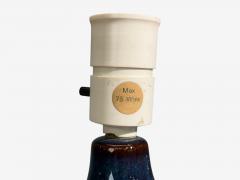 Einar Johansen Einar Johansen Table Lamp Blue Glazed Ceramic Denmark 1960s - 4468902