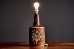 Einar Johansen Huge Ceramic Table Lamp by Einar Johansen for S holm with Stylised Sun - 4760935
