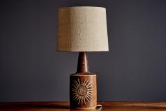 Einar Johansen Huge Ceramic Table Lamp by Einar Johansen for S holm with Stylised Sun - 4760936
