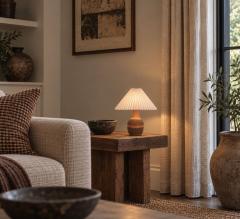 Einar Johansen Large Table Lamp Brown Stoneware Denmark 1960s - 4791291