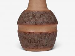 Einar Johansen Large Table Lamp Brown Stoneware Denmark 1960s - 4791297