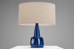 Einar Johansen Pair of 1020 Blue Ceramic Table Lamps by Einar Johansen Denmark ca 1960s - 4711040