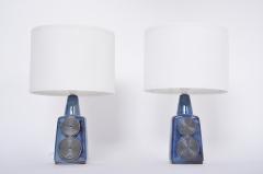 Einar Johansen Pair of Blue Midcentury Table Lamps Model 1097 by Einar Johansen for Soholm - 3144134