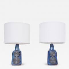 Einar Johansen Pair of Blue Midcentury Table Lamps Model 1097 by Einar Johansen for Soholm - 3149726