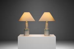 Einar Johansen Pair of Einar Johansen Stoneware Table Lamps for S holm Stent j Denmark 1960s - 3681686