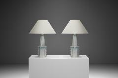 Einar Johansen Pair of Einar Johansen Stoneware Table Lamps for S holm Stent j Denmark 1960s - 3681687