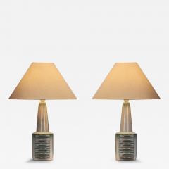 Einar Johansen Pair of Einar Johansen Stoneware Table Lamps for S holm Stent j Denmark 1960s - 3685036