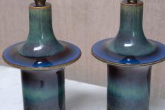 Einar Johansen Pair of Einar Johansen Table Lamps in Glazed Stoneware S holm Denmark 1960s - 4174085