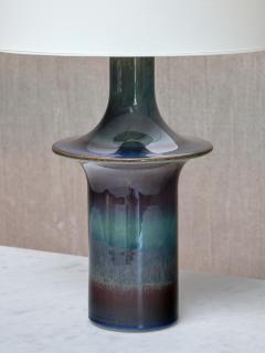 Einar Johansen Pair of Einar Johansen Table Lamps in Glazed Stoneware S holm Denmark 1960s - 4174090