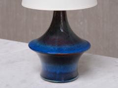 Einar Johansen Pair of Einar Johansen Table Lamps in Glazed Stoneware S holm Denmark 1960s - 4391243