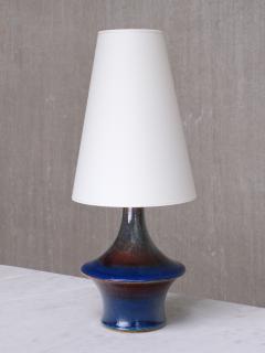 Einar Johansen Pair of Einar Johansen Table Lamps in Glazed Stoneware S holm Denmark 1960s - 4391247