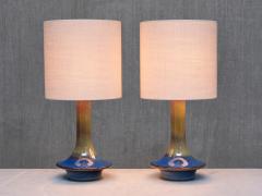 Einar Johansen Pair of Einar Johansen Table Lamps in Glazed Stoneware S holm Denmark 1960s - 4547489