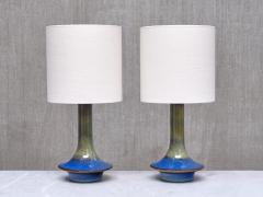 Einar Johansen Pair of Einar Johansen Table Lamps in Glazed Stoneware S holm Denmark 1960s - 4547490