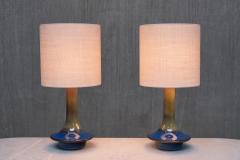 Einar Johansen Pair of Einar Johansen Table Lamps in Glazed Stoneware S holm Denmark 1960s - 4547491