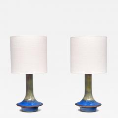 Einar Johansen Pair of Einar Johansen Table Lamps in Glazed Stoneware S holm Denmark 1960s - 4547508