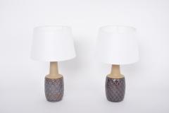 Einar Johansen Pair of Mid Century Handmade Stoneware table lamps by Einar Johansen for Soholm - 3144221