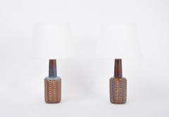 Einar Johansen Pair of Tall Mid Century Modern Ceramic Table Lamps by Einar Johansen for Soholm - 2161711