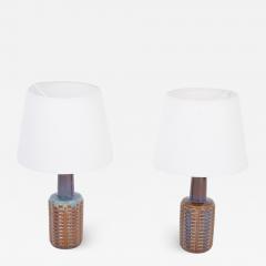 Einar Johansen Pair of Tall Mid Century Modern Ceramic Table Lamps by Einar Johansen for Soholm - 2162952