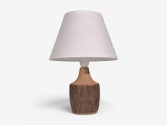 Einar Johansen Rustic Table Lamp Brown Stoneware Denmark 1960s - 4794224