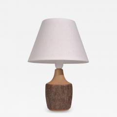 Einar Johansen Rustic Table Lamp Brown Stoneware Denmark 1960s - 4796122