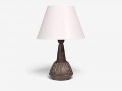 Einar Johansen Table Lamp Chocolate Brown Stoneware Denmark 1960s - 4794297