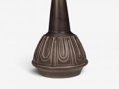 Einar Johansen Table Lamp Chocolate Brown Stoneware Denmark 1960s - 4794301