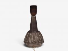 Einar Johansen Table Lamp Chocolate Brown Stoneware Denmark 1960s - 4794303