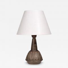 Einar Johansen Table Lamp Chocolate Brown Stoneware Denmark 1960s - 4796127