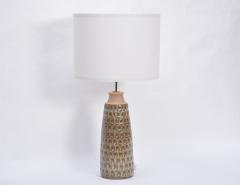 Einar Johansen Tall Beige Danish Mid Century Modern Ceramic Table Lamp Model 3017 by Soholm - 3355395