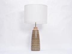 Einar Johansen Tall Beige Danish Mid Century Modern Ceramic Table Lamp Model 3017 by Soholm - 3355396