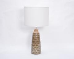 Einar Johansen Tall Beige Danish Mid Century Modern Ceramic Table Lamp Model 3017 by Soholm - 3355398