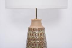 Einar Johansen Tall Beige Danish Mid Century Modern Ceramic Table Lamp Model 3017 by Soholm - 3355399
